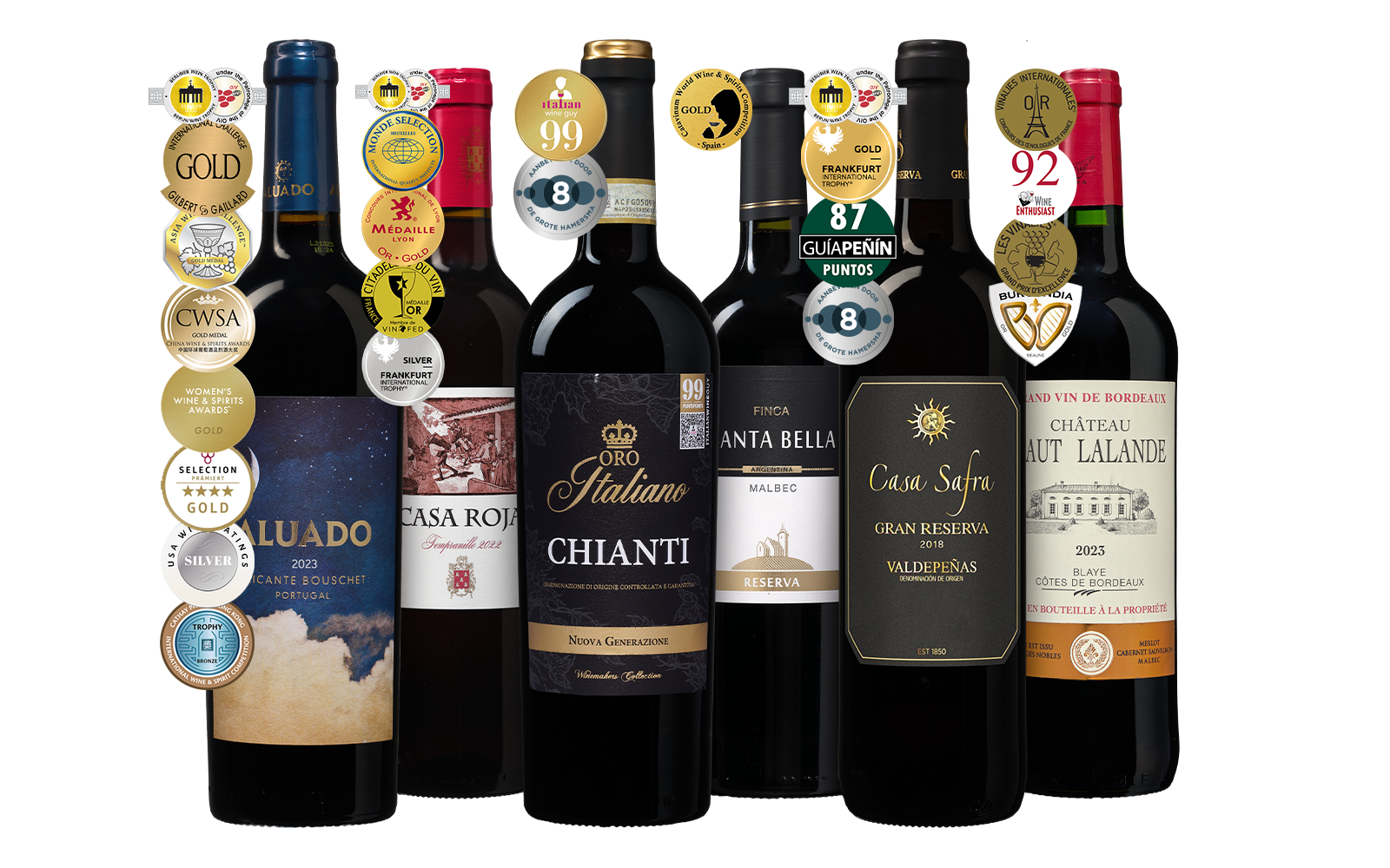 Wijnvoordeel Medailleknallers Wijnpakket - Rood