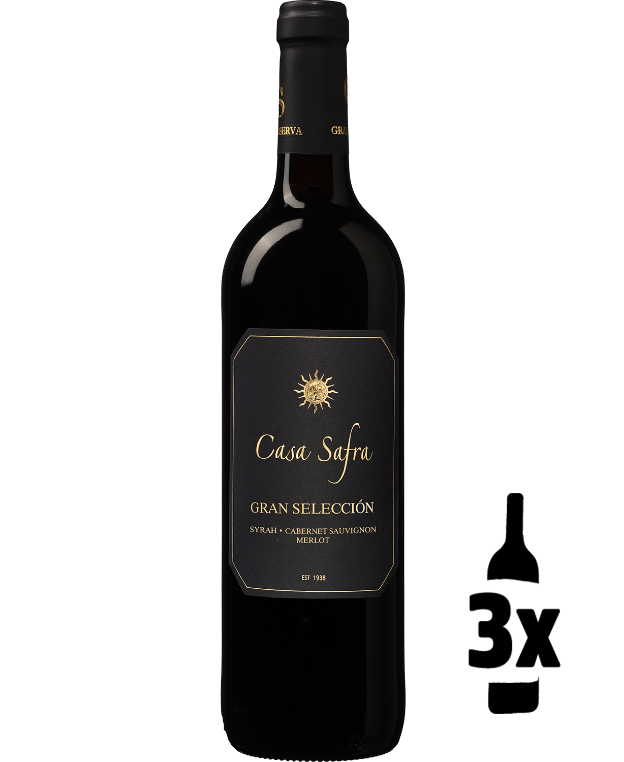 Wijnvoordeel 3 flessen Casa Safra Gran Seleccion Probeerpakket - Rood