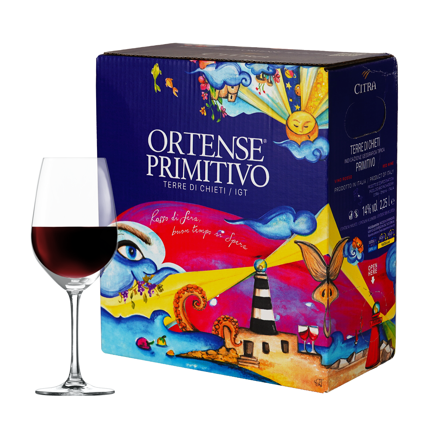 Wijnvoordeel Ortense Primitivo BIB 2,25L - Rood