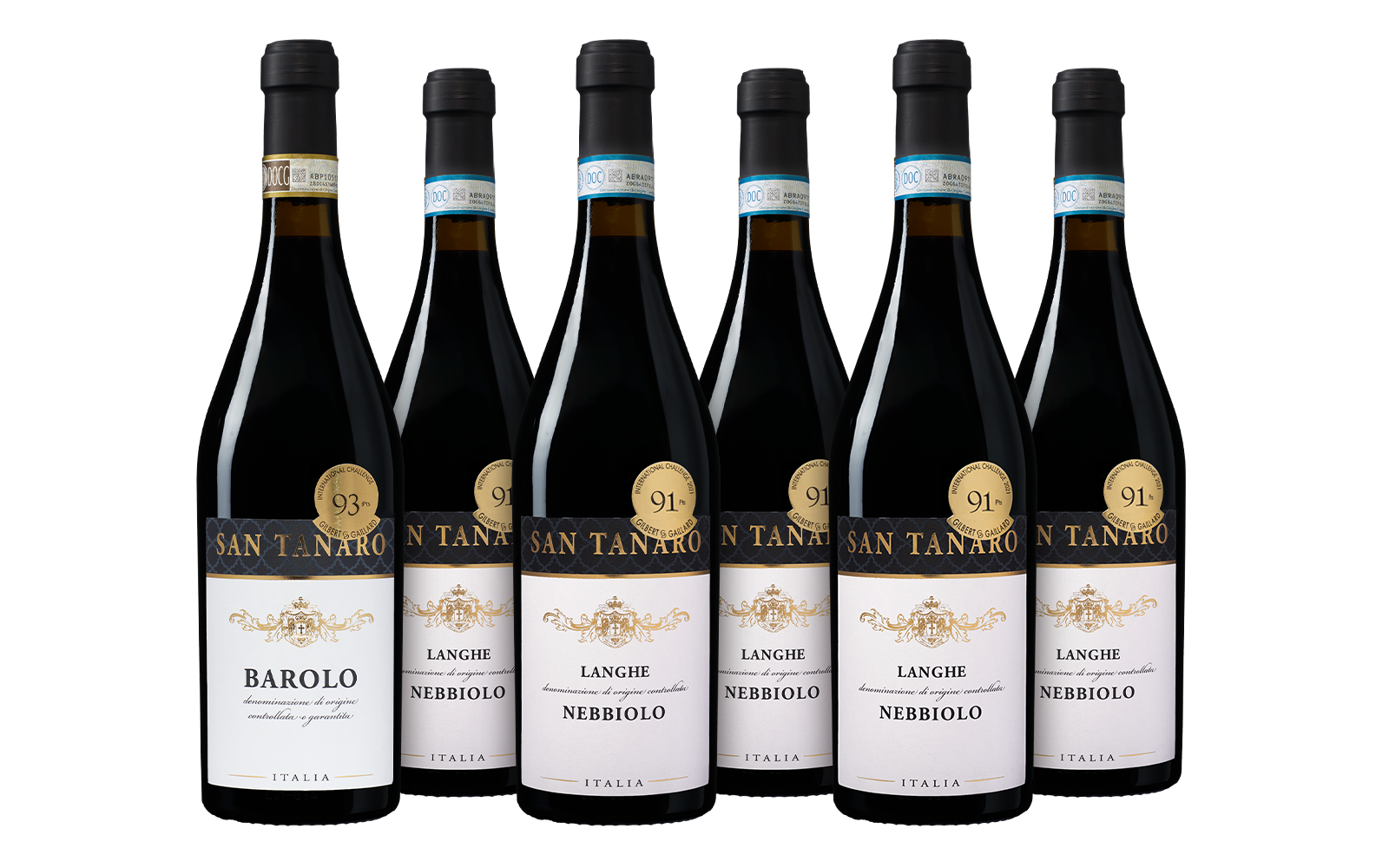 Wijnvoordeel San Tanaro Mixpakket (5 x Nebbiolo & 1 x Barolo) - Rood