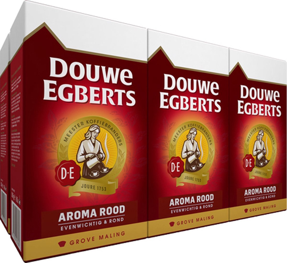 Douwe Egberts Douwe Egberts - Aroma rood (grove maling) - 6x 250g