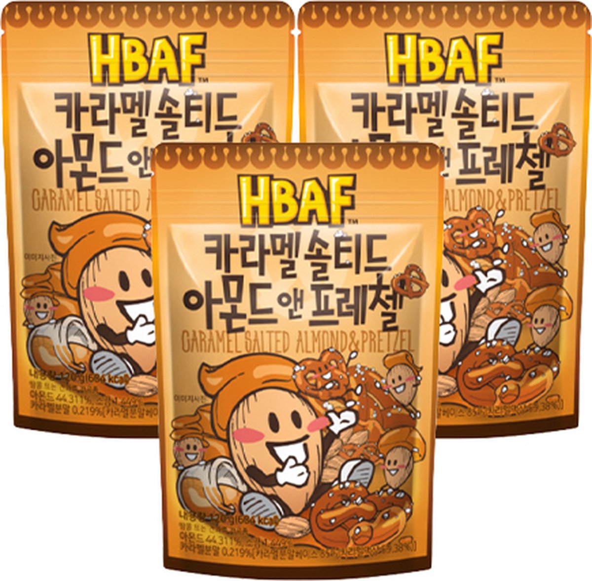 HBAF - Caramel Salted Almond & Pretzel - 3x 120g