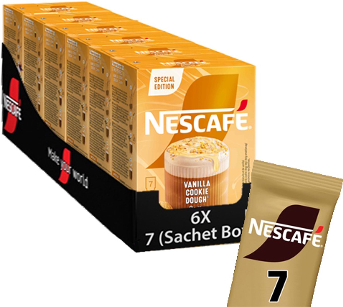 Nescafe Nescafé - Gold Vanilla Cookie Dough Latte - 6x 7 zakjes