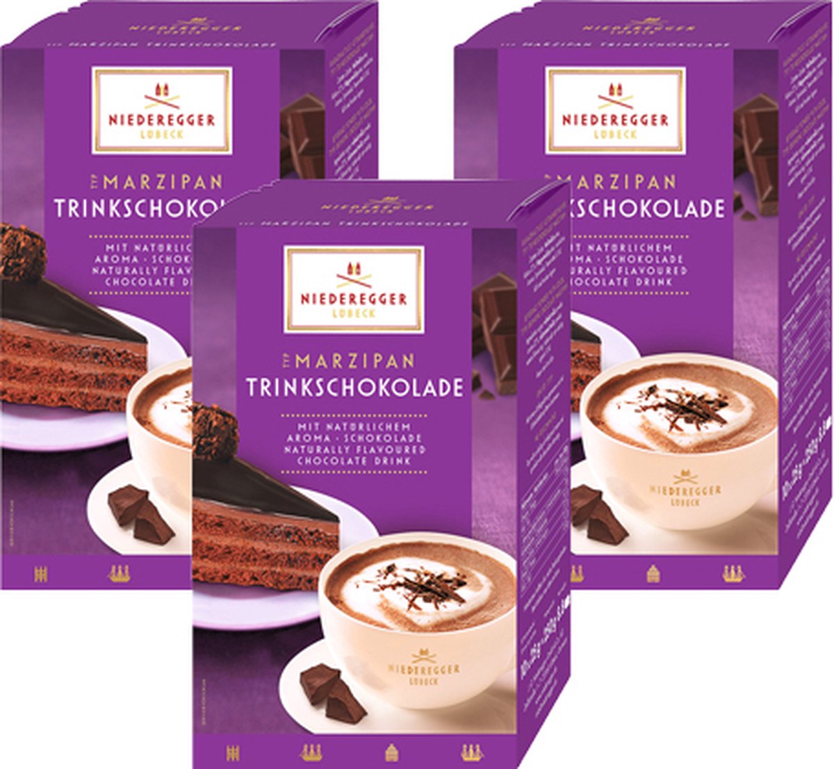 Niederegger - Marsepein Chocolademelk - 3x 10 zakjes