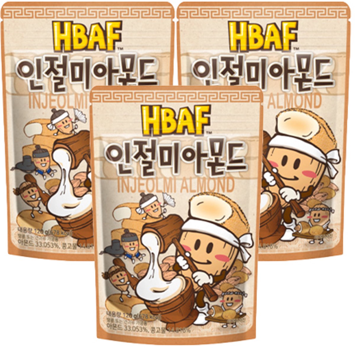 HBAF - Injeolmi Almond - 3x 120g