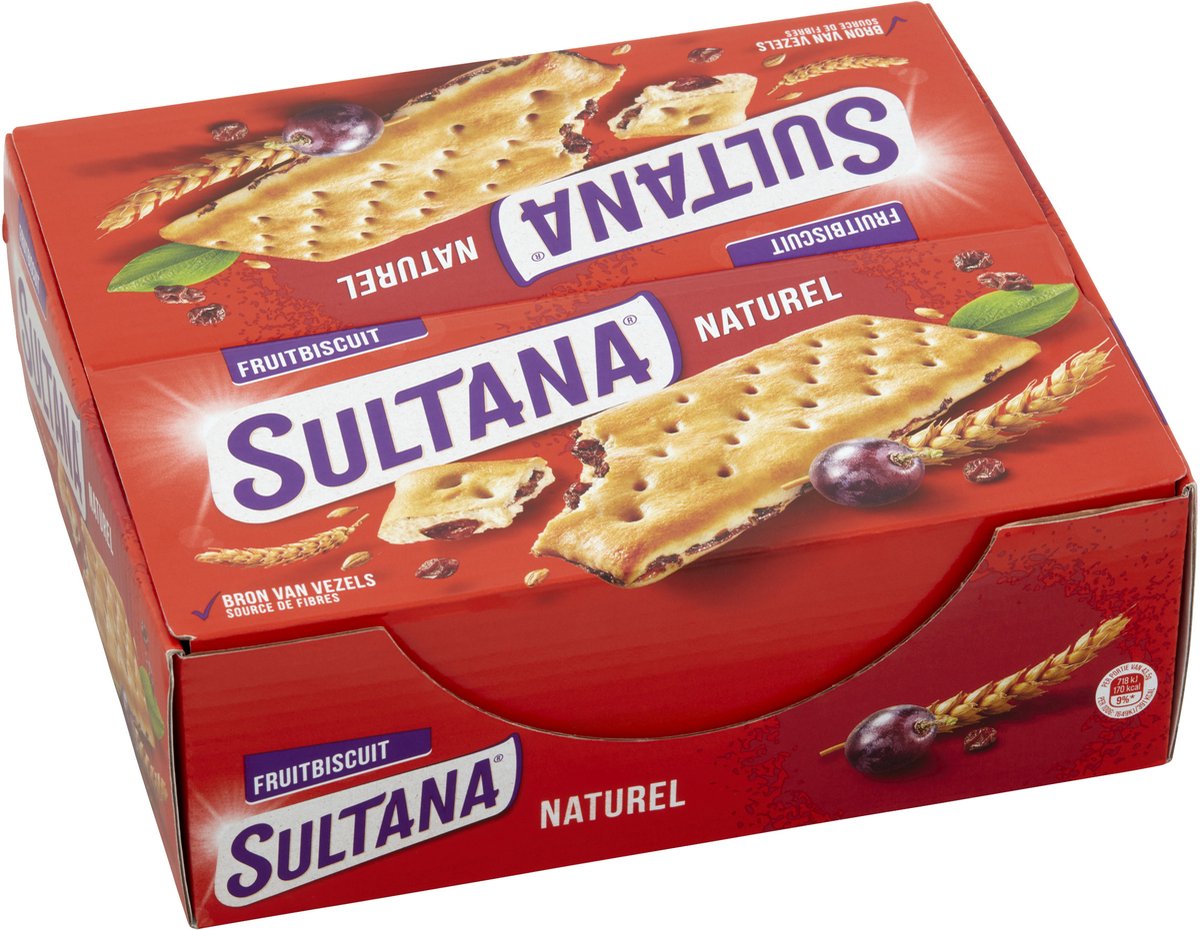 Sultana Sultana - Fruit Biscuit Naturel - 24x 3 stuks