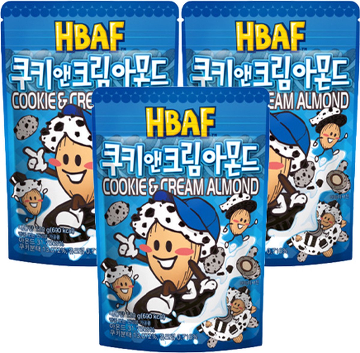 HBAF - Cookie & Cream Almond - 3x 120g
