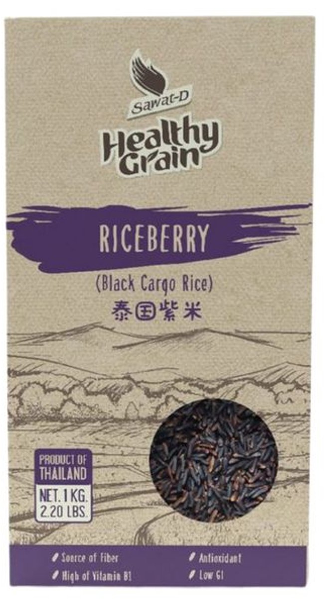 Sawat-D - Rice Berry (Zwarte Cargo Rijst) - 1kg
