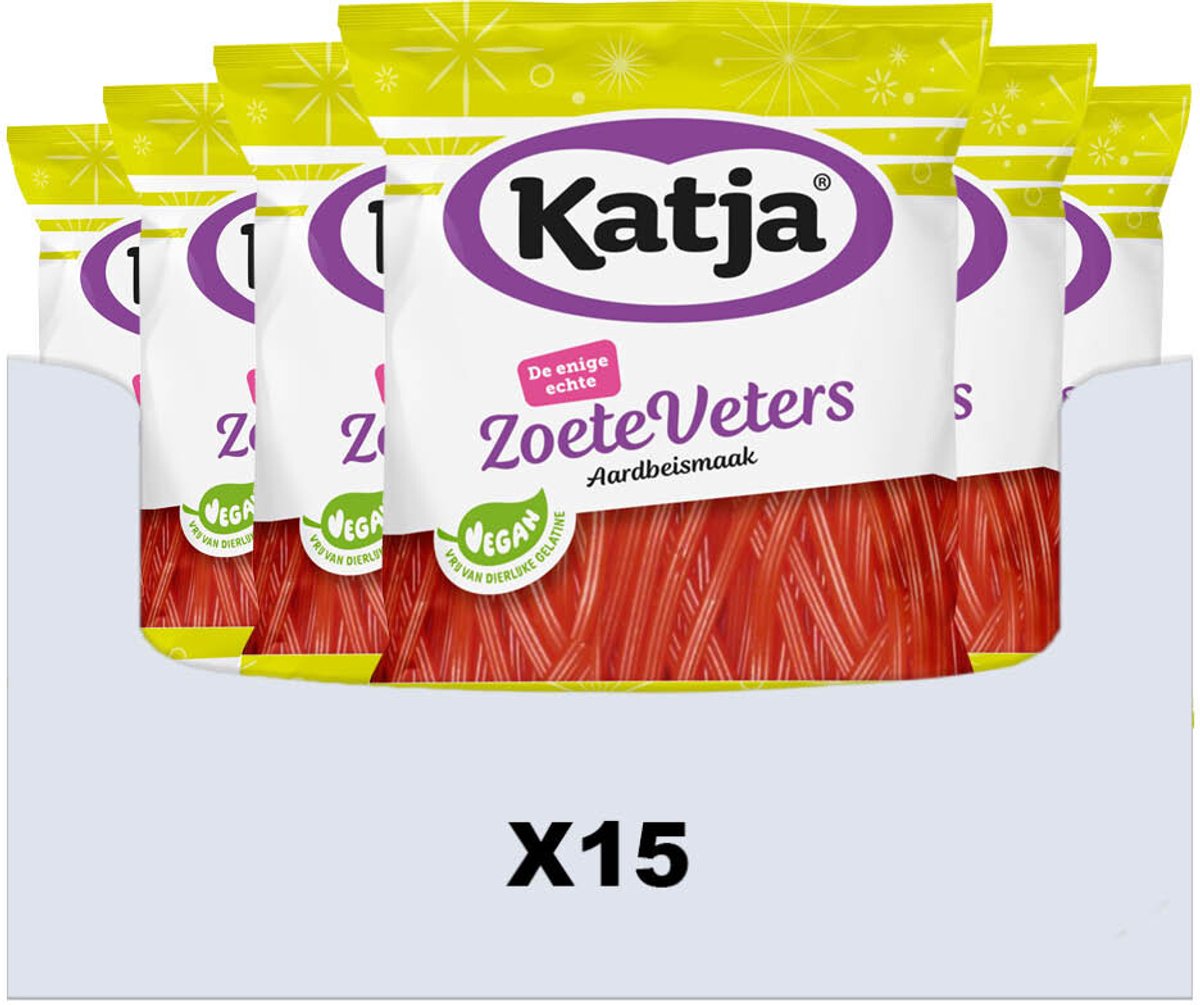 Katja Katja - Zoete Veters Aardbei - 15x 125g