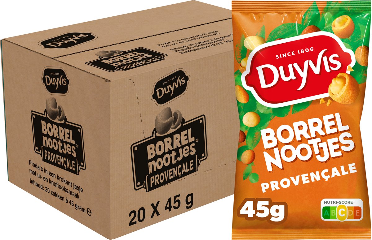 Duyvis Duyvis - Borrelnootjes Provençale - 20x Minizakjes