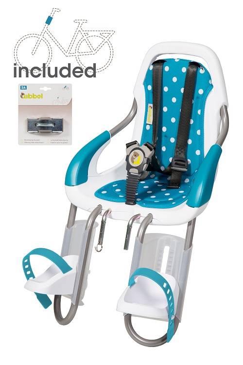 Qibbel ToGo Voorzitje stuurpen White/Polka Dot Blue