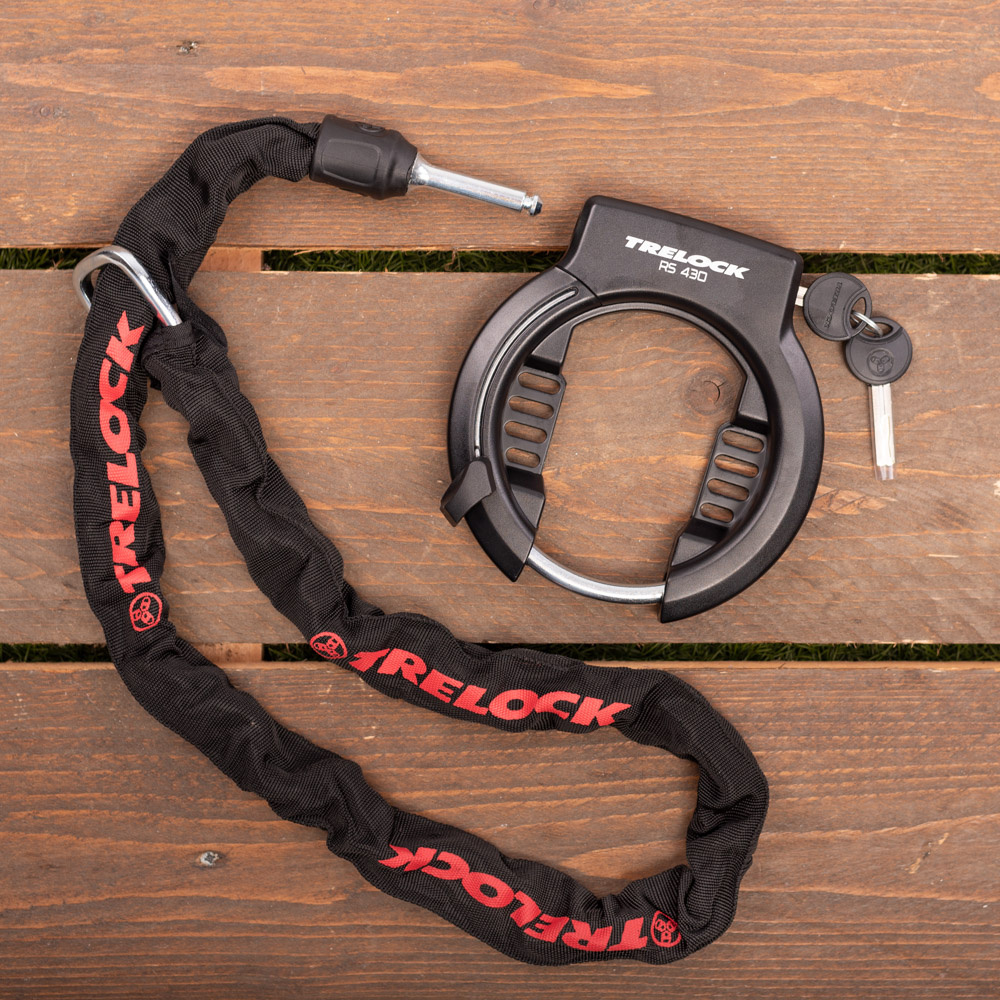 Trelock Ringslot RS 430 + ZR Insteekketting 355 100 cm + tasje