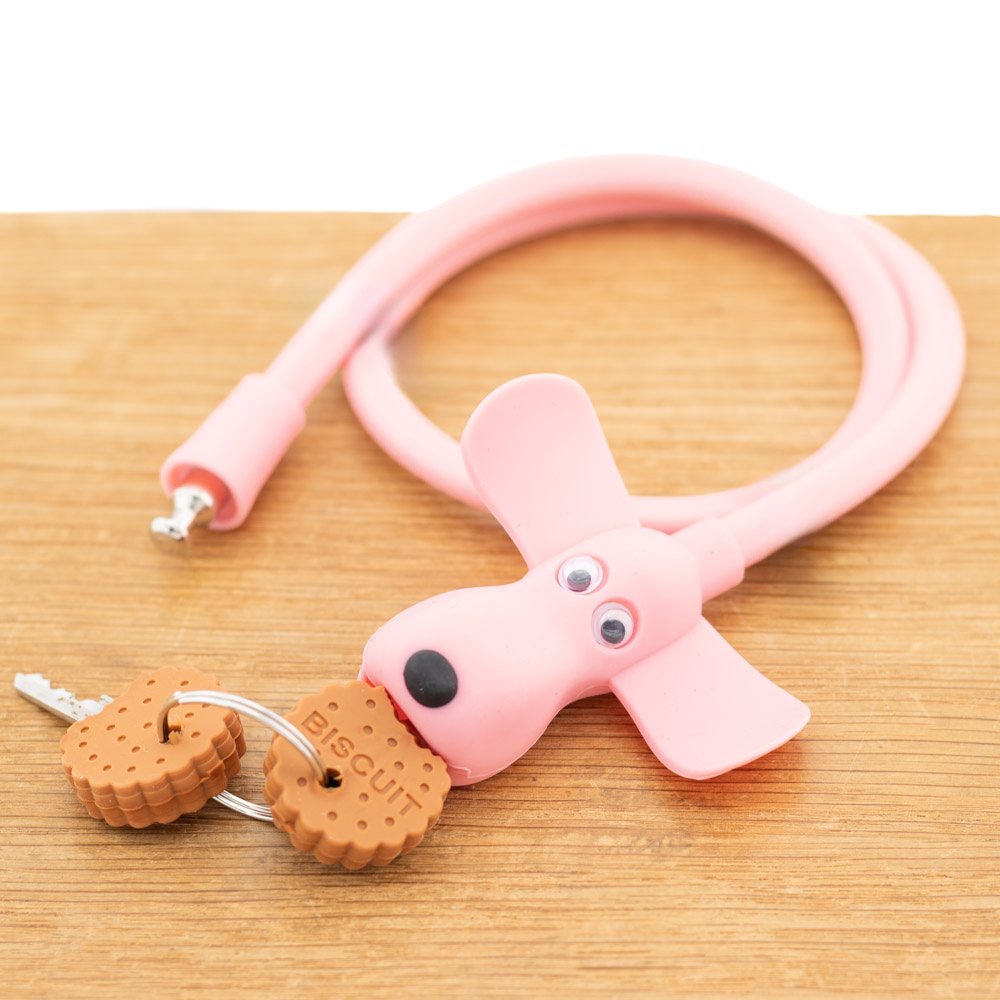 Kabelslot Flappie de Waakhond 58 cm Roze