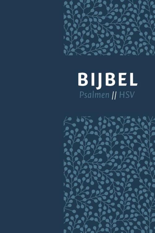 Royal Jongbloed Bijbel (HSV) met psalmen - blauw leer met zilversnee en duimgrepen