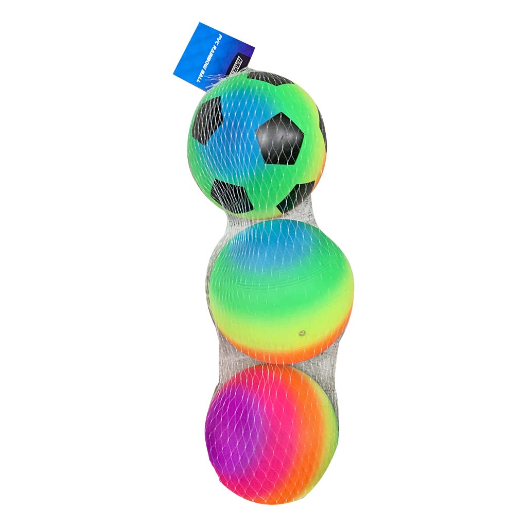 Alert Alert Sport Minivoetbal 15 cm PVC Regenboog (3 Stuks)