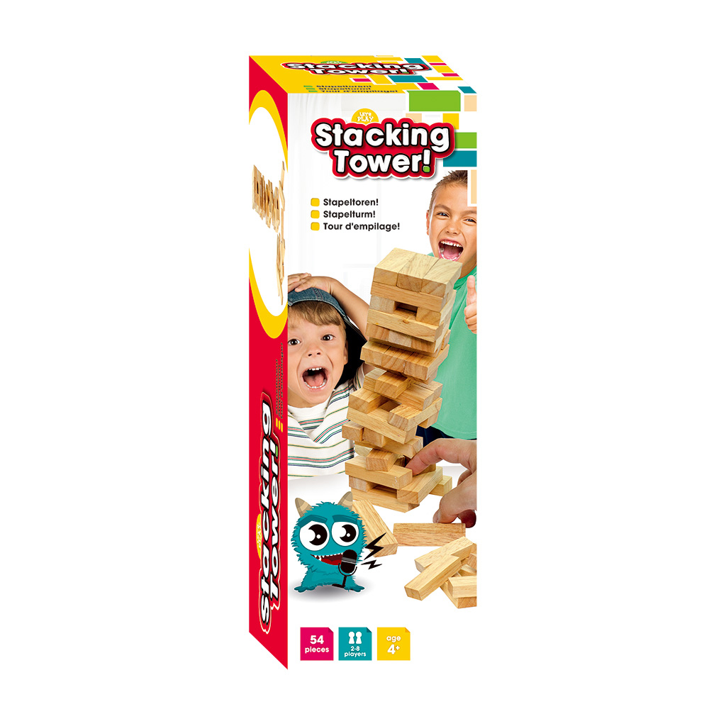 Top1Toys Stapeltoren Hout - Kinderspel - Bruin