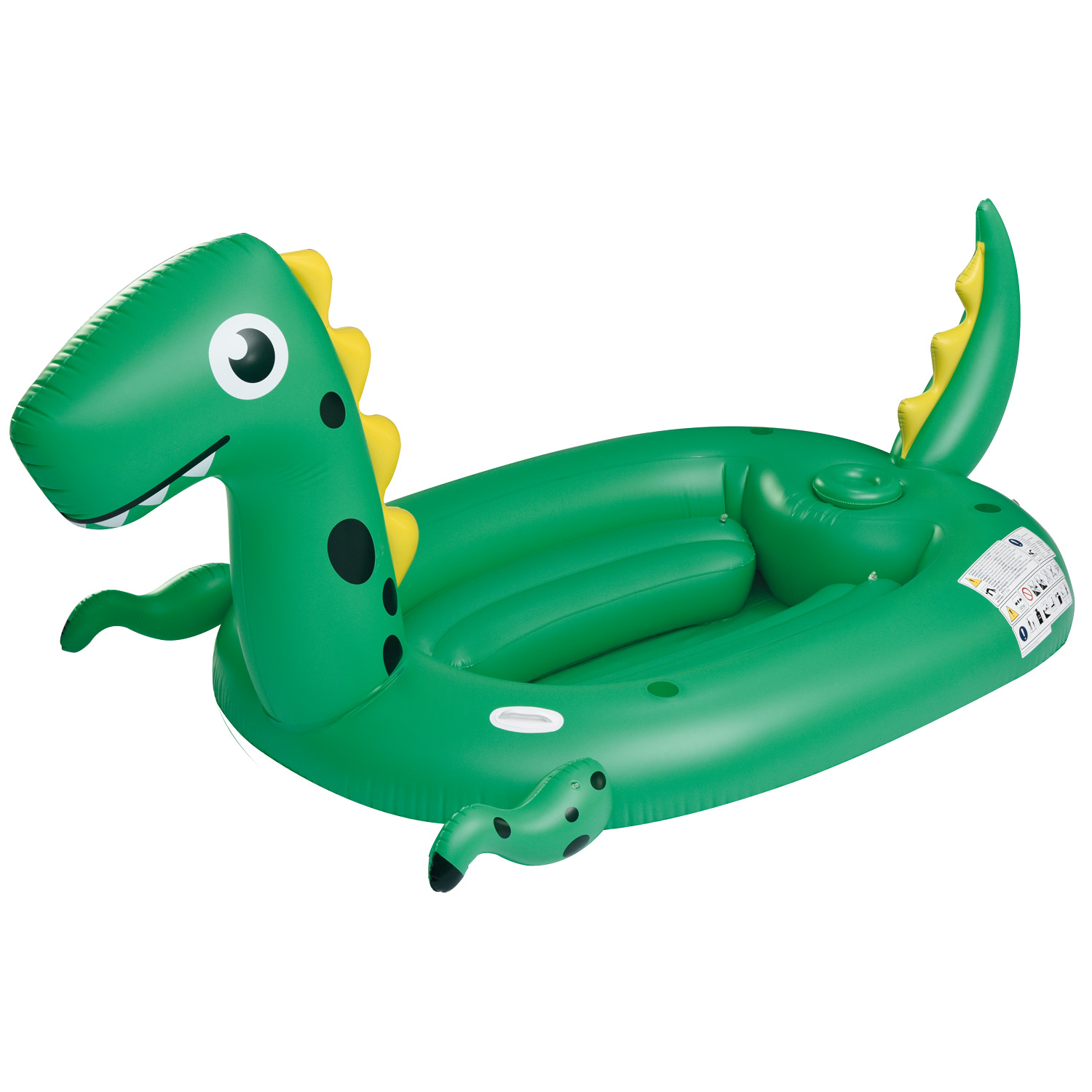 Splash Opblaaseiland Small Dino 240X180 Cm - Groen