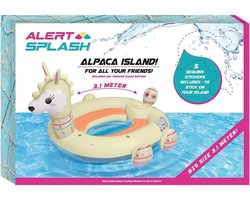 Alert Opblaaseiland Alpaca 310X270X175 cm (wit, kunststof, 12 jaar en ouder)
