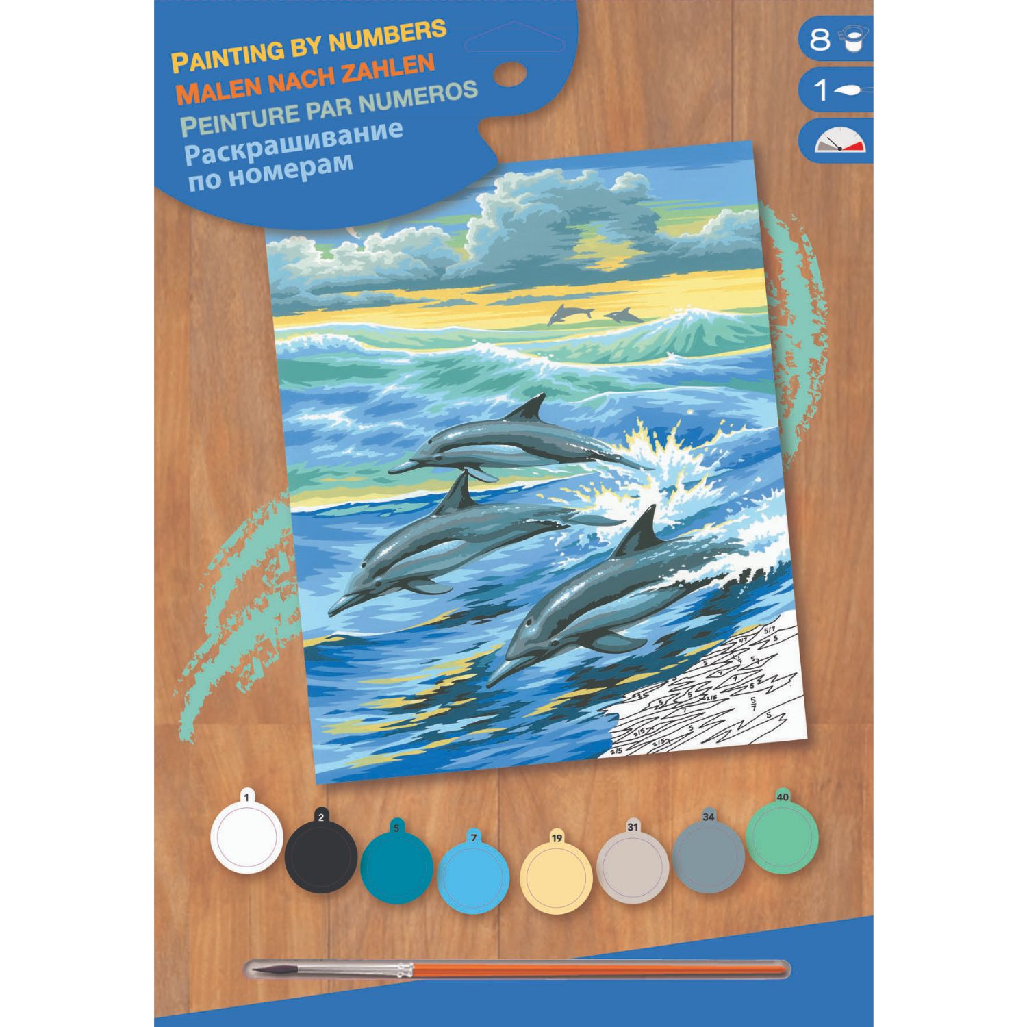 Top1Toys Schilderen Op Nummer Dolfijn