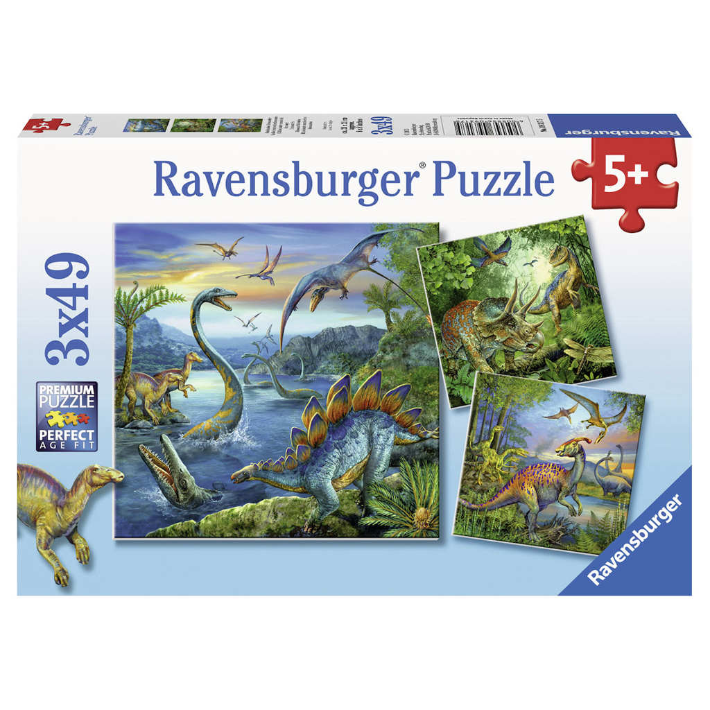 Ravensburger Ravensburger Puzzel Dinosauriërs 3x49 Stuks