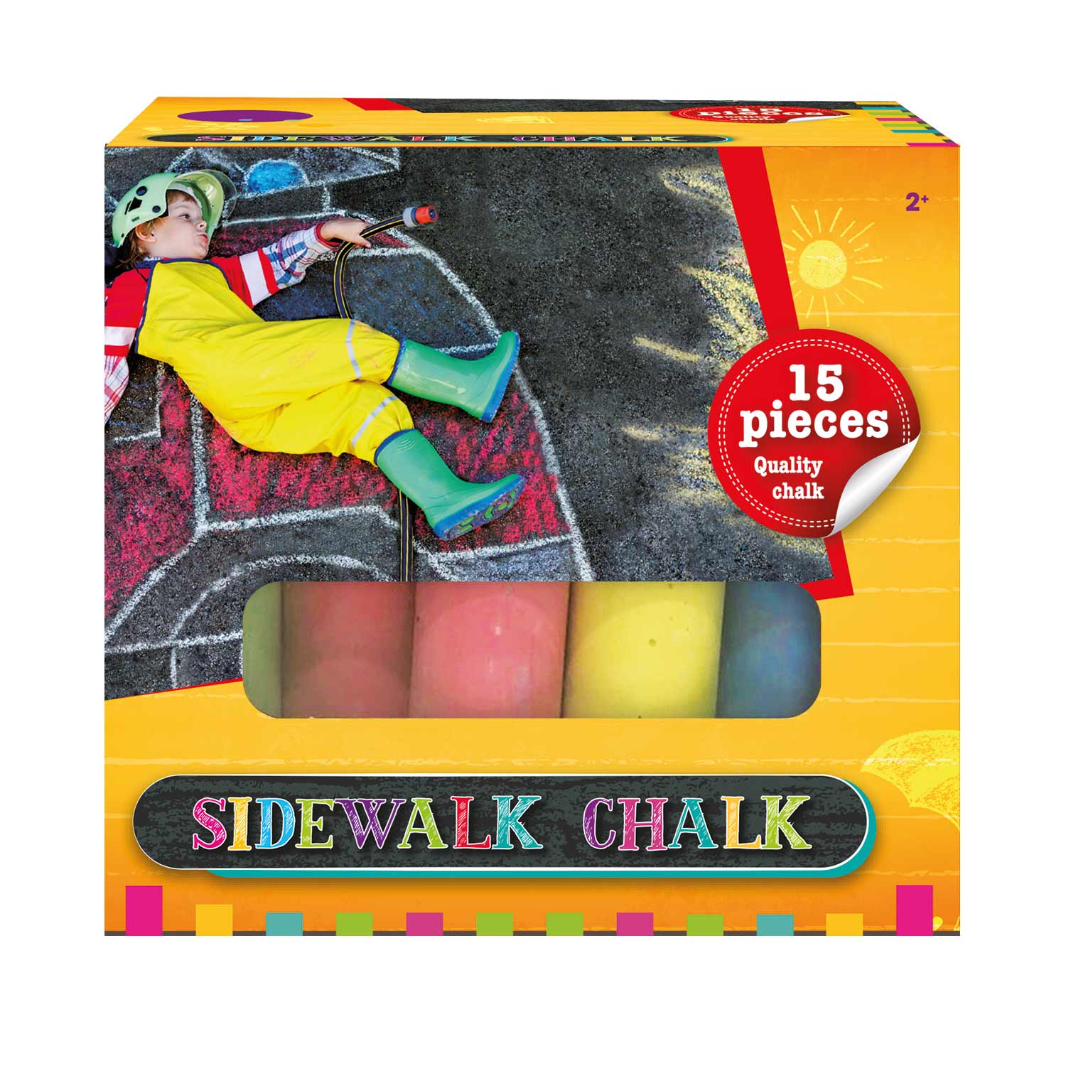 Top1Toys Stoepkrijt In Doos 15 Stuks