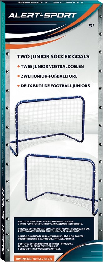 Alert Sport Doel Mini 2 Stuks 78x56x45 cm - Blauw