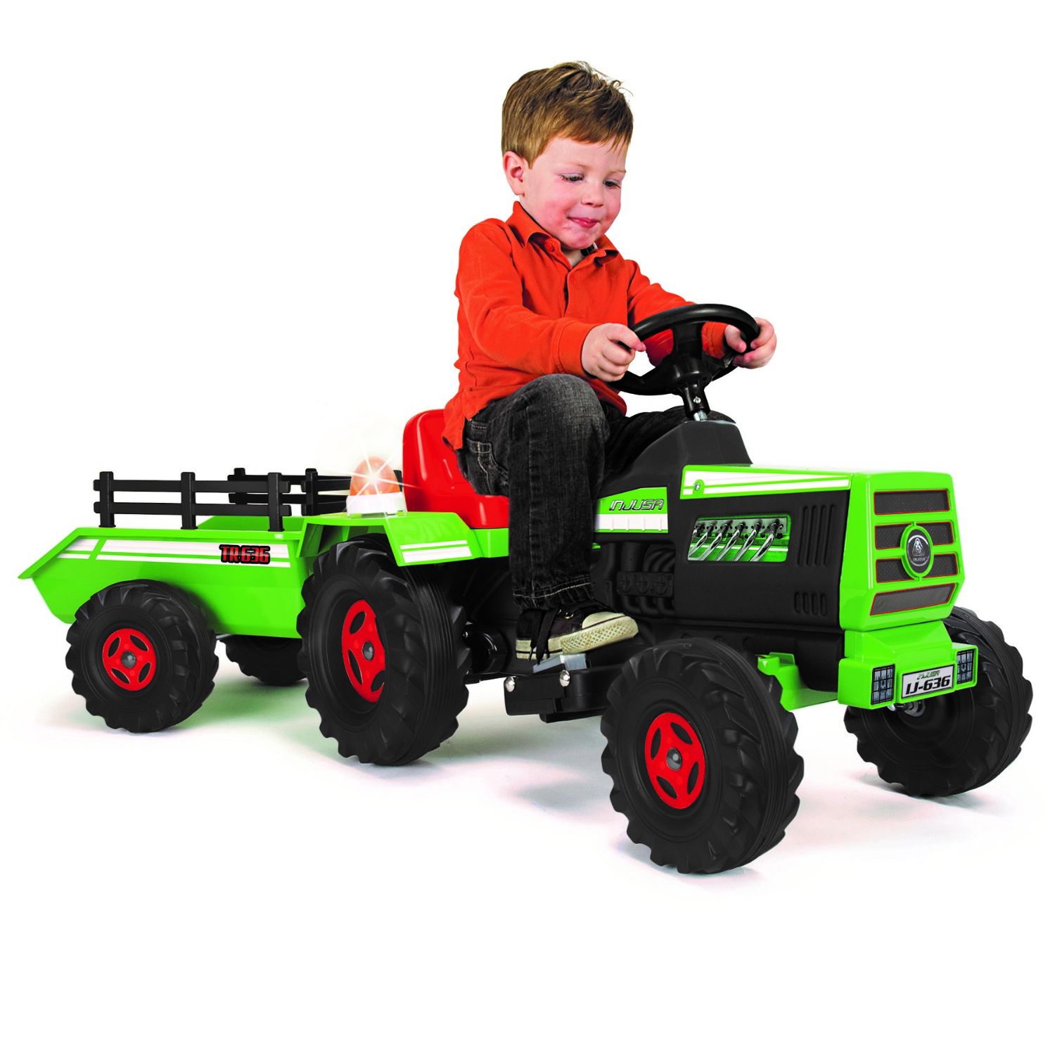 Injusa Accu Tractor 6V 136x52x50Cm - Groen