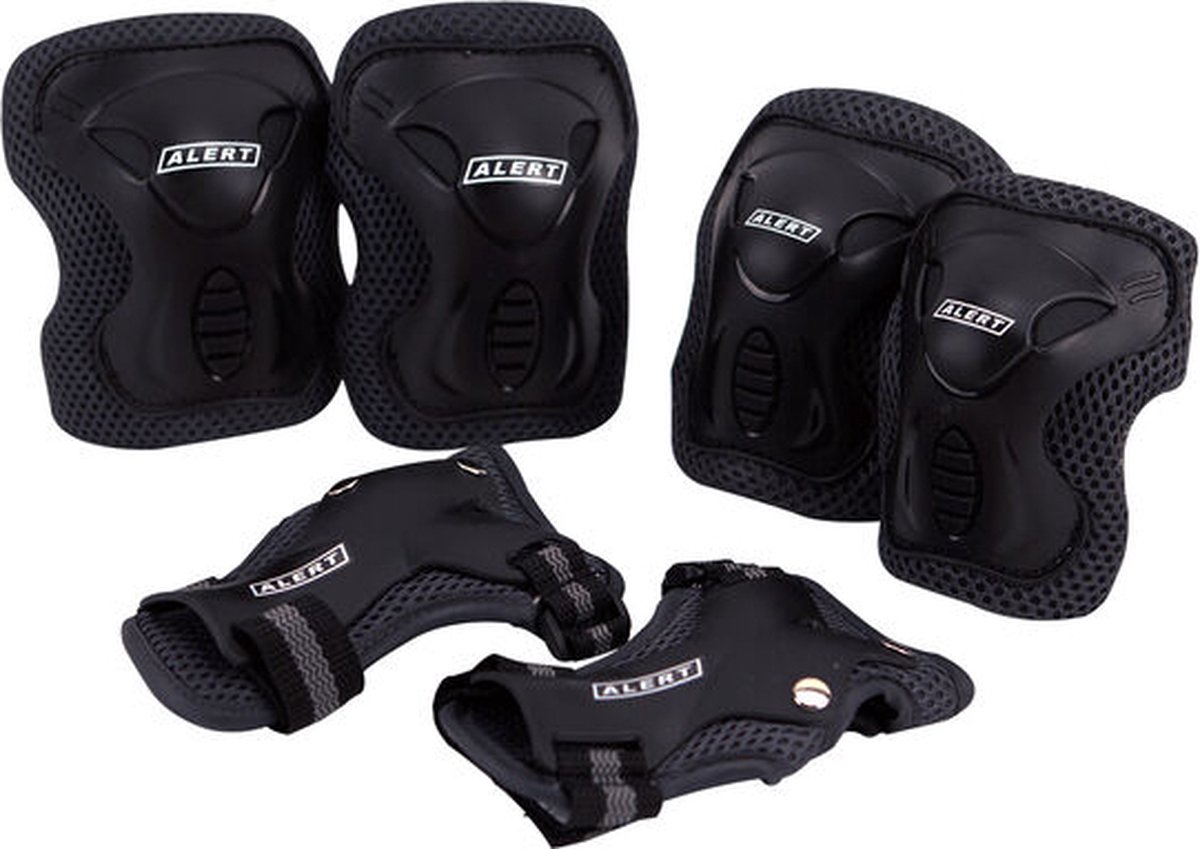 Alert Alert Sport Skate Beschermset Kinderen 3 Delig (Maat M) - Zwart