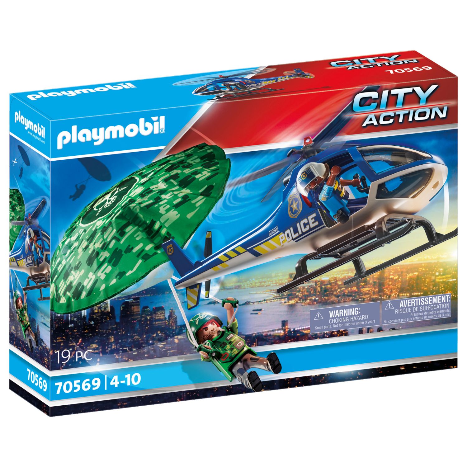 Playmobil Playmobil 70569 Politiehelikopter: Parachute- Achtervolging