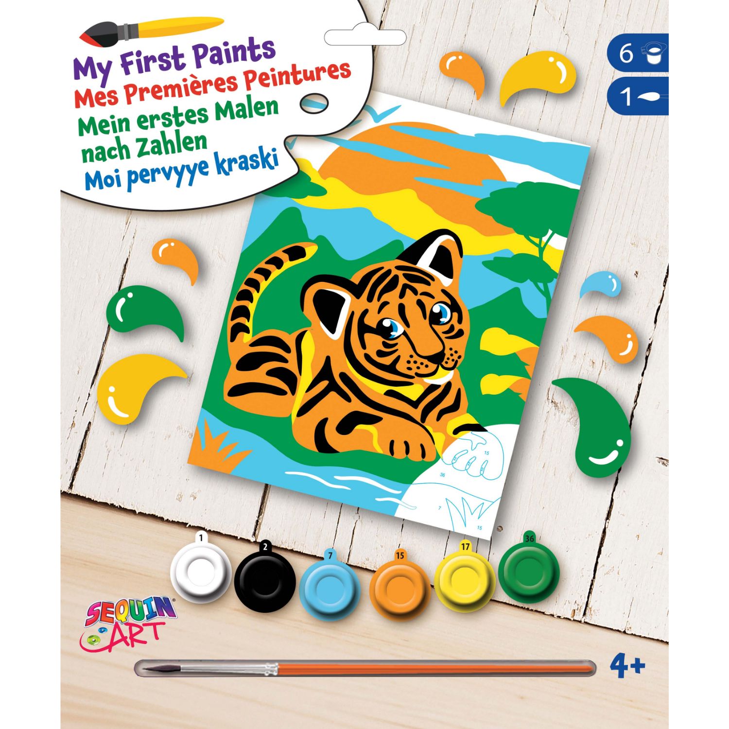 Top1Toys Schilderen Op Nummer My First Tijger