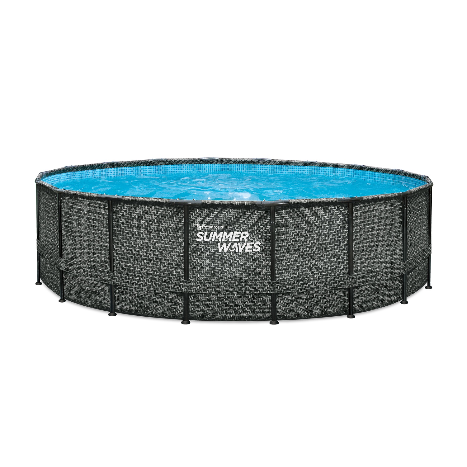 Summer Waves Summer Waves Zwembad Elite Frame 549 X 132 cm Dark Herringbone + zandfilterpomp