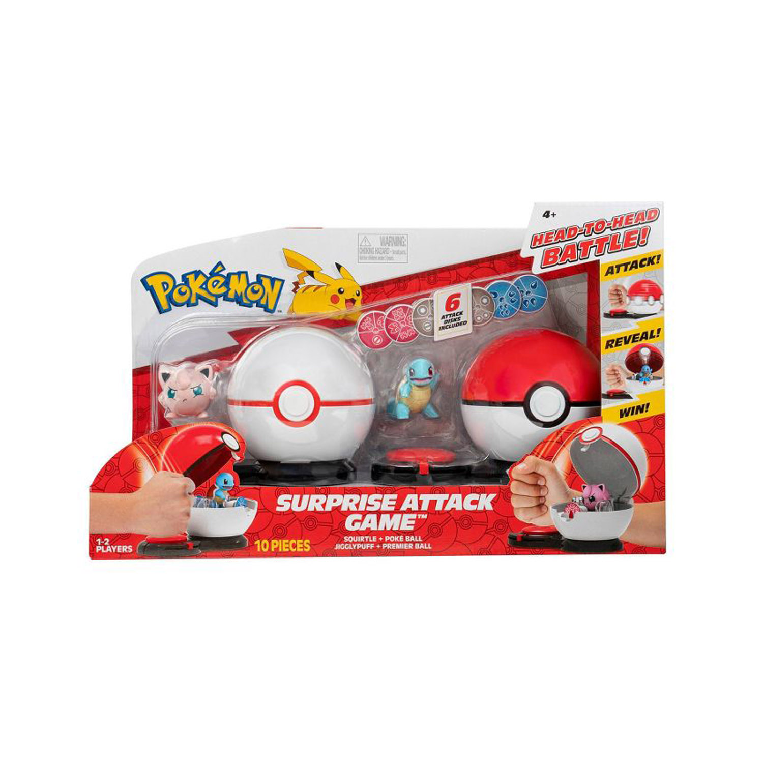 Jazwares Pokémon Surprise Attack Poke Ball Battle Game