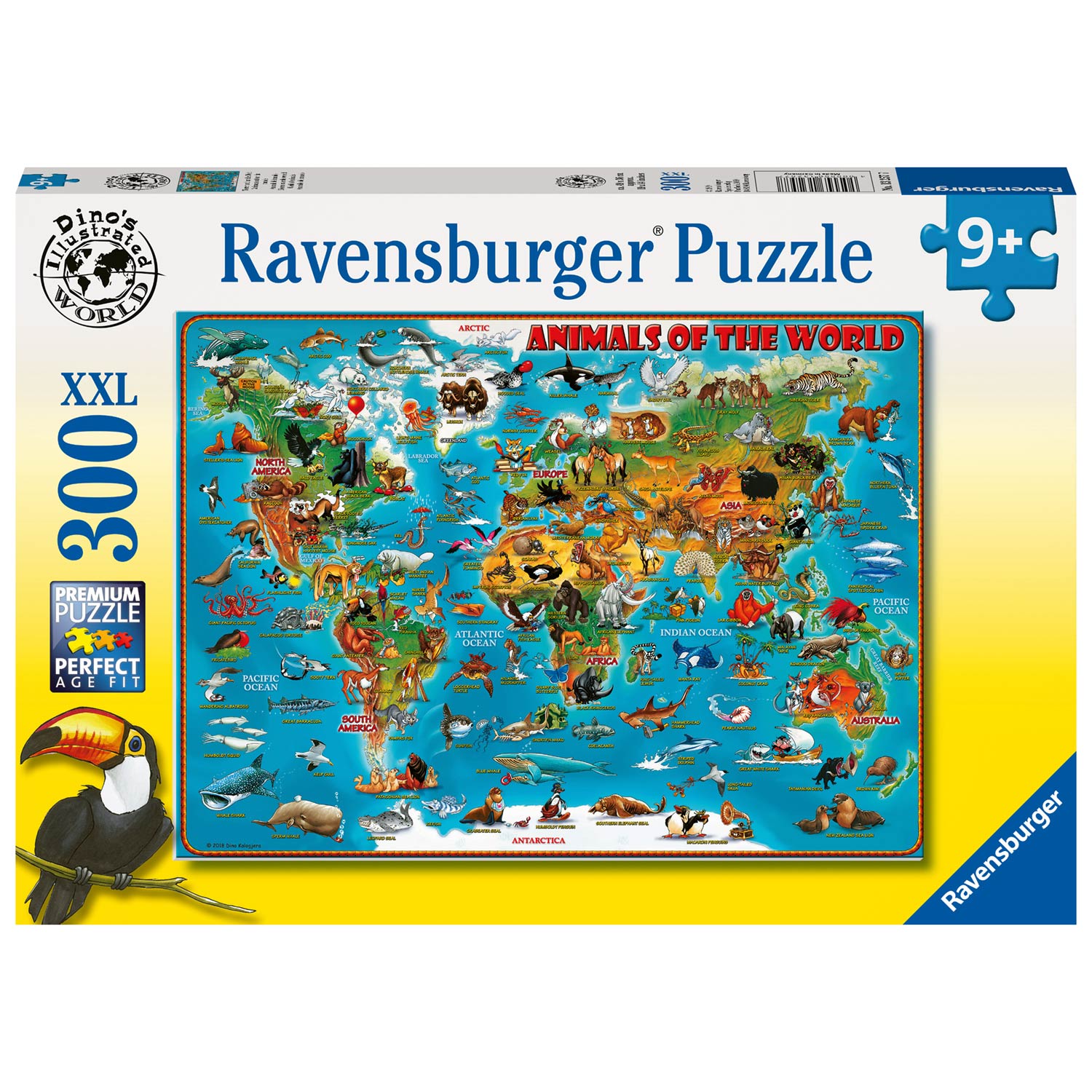 Ravensburger Ravensburger puzzel Dieren Over De Wereld 300 Stukjes