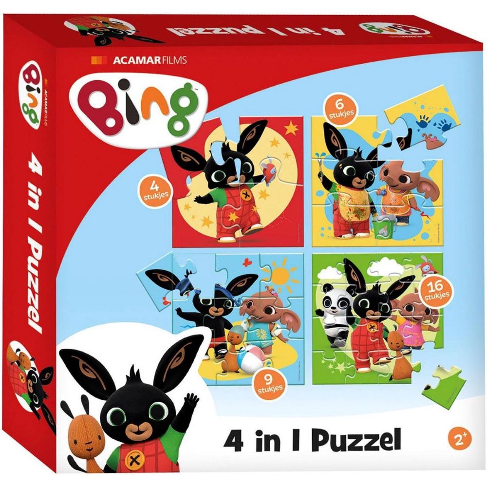 Top1Toys Bing Puzzel 4 In 1 - Kinder Puzzel