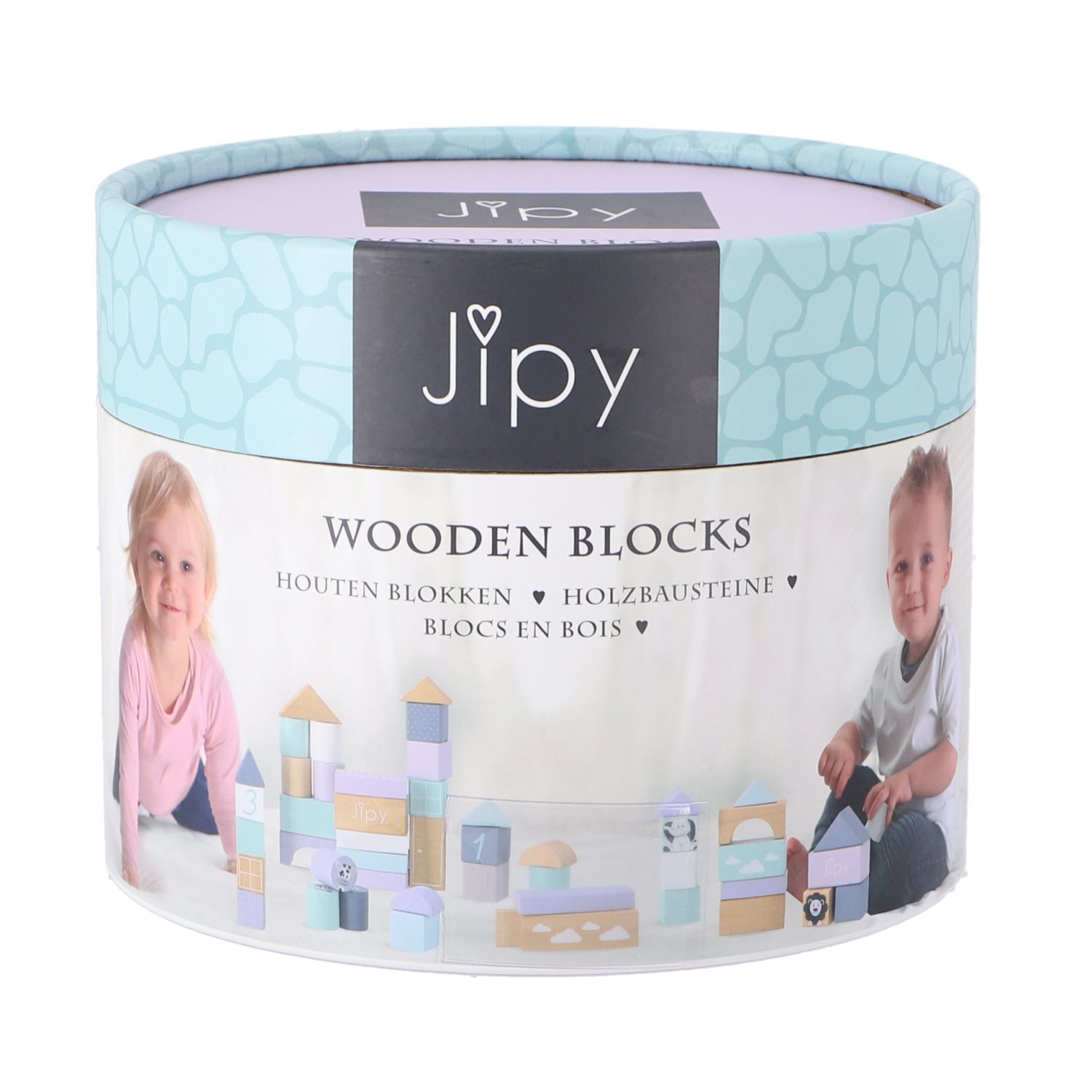 Jipy Jipy Blokkenton Hout Uni 48-delig