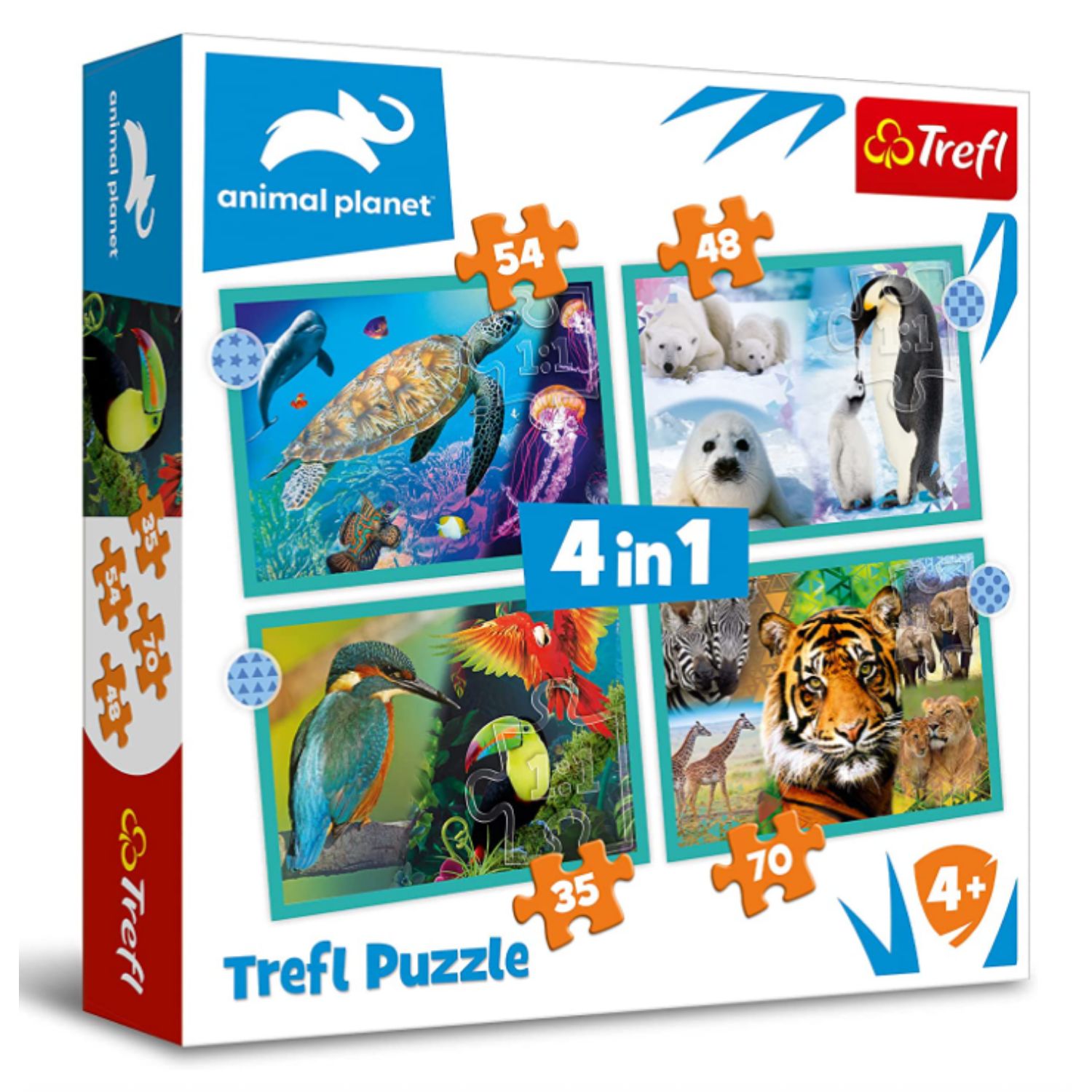 Trefl Puzzel 4 In 1 World Of Animals
