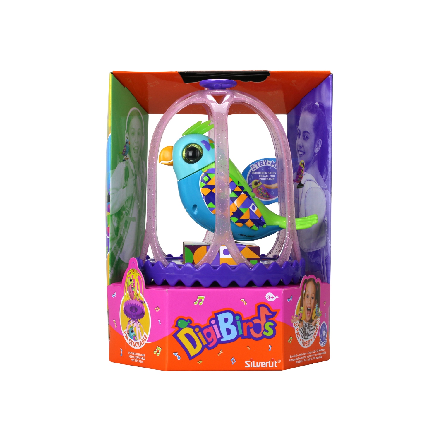 DigiFriends Digibirds S2 Hooded Parrot In Kooi