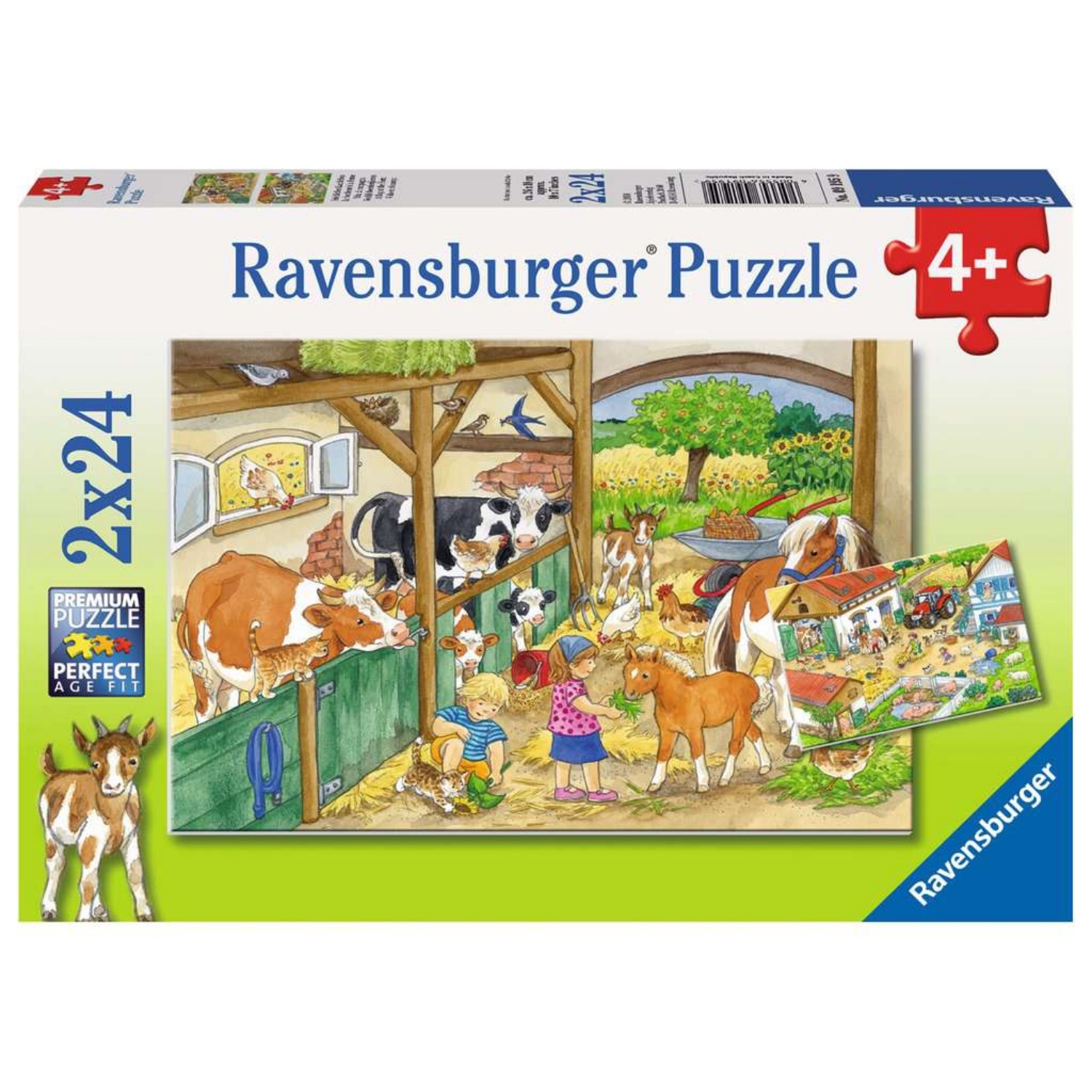 Ravensburger Ravensburger puzzel Vrolijk Boerderijleven 2x24 Stukjes