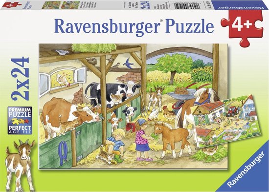 Ravensburger puzzel Vrolijk Boerderijleven 2x24 Stukjes