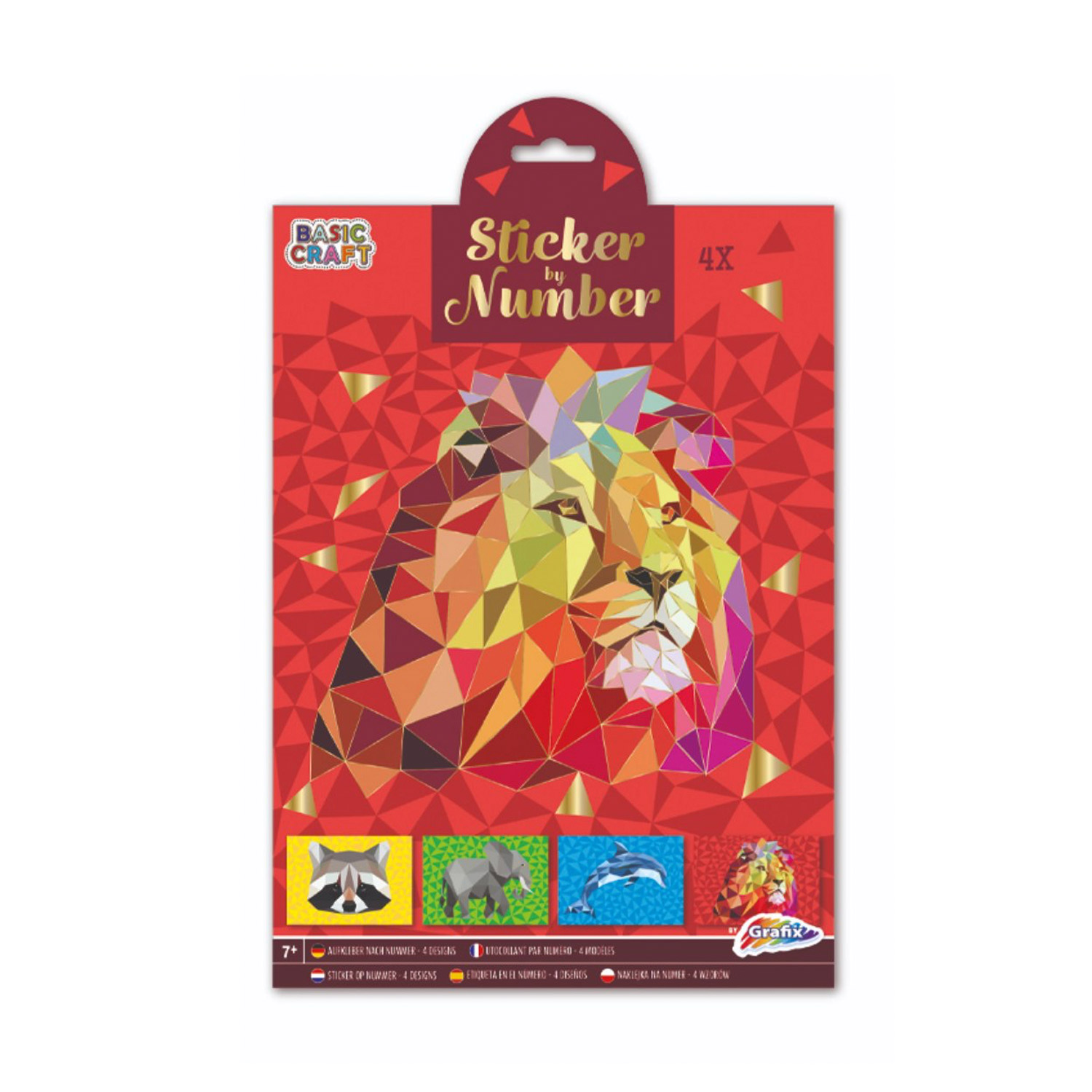 Grafix Sticker Op Nummer A4 4 Prints 2 Assorti