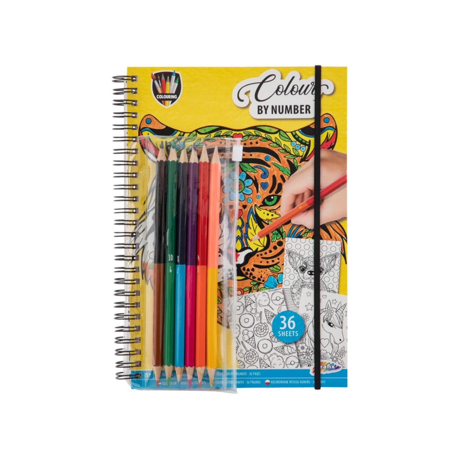 Grafix Kleurboek Kleuren Op Nummer Met 6 Potloden