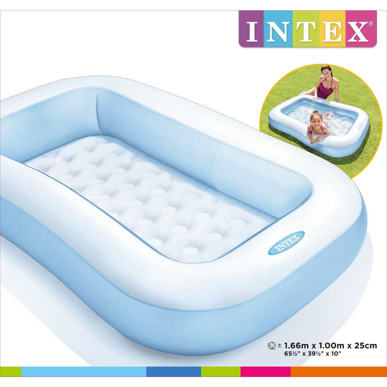 Intex Zwembad Baby 166x100x28 Cm - Blauw