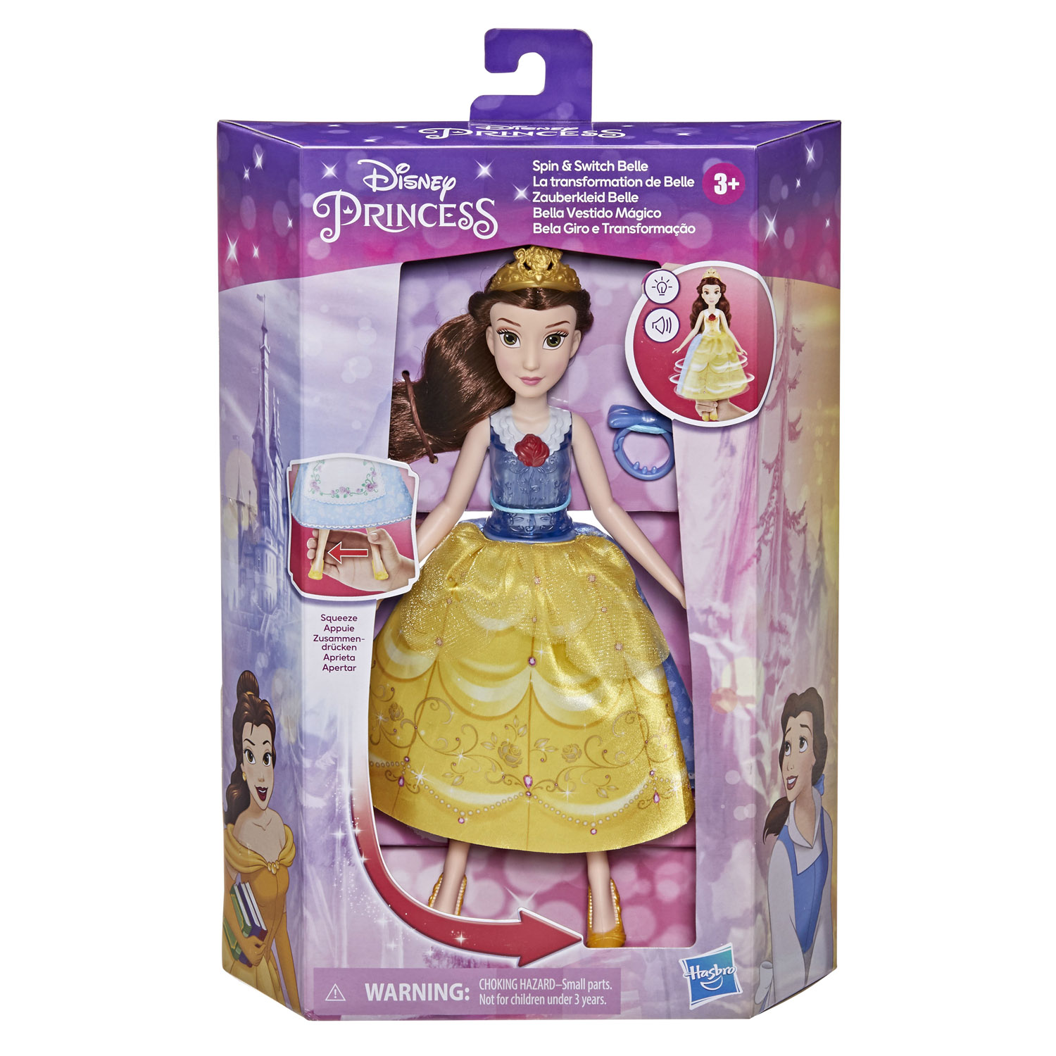 Hasbro Hasbro Disney Princess Spin & Switch Belle (kunststof, 2 - 4 jaar)