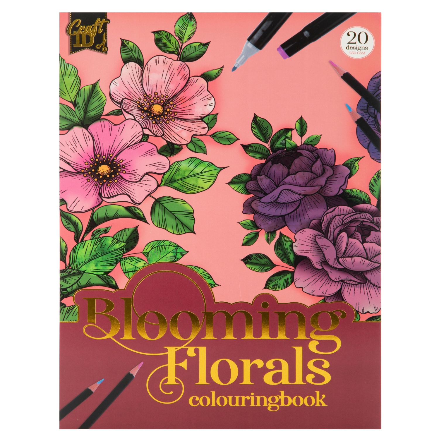 Top1Toys Kleurboek voor Volwassenen 7x21cm 20 designs 2 assorti