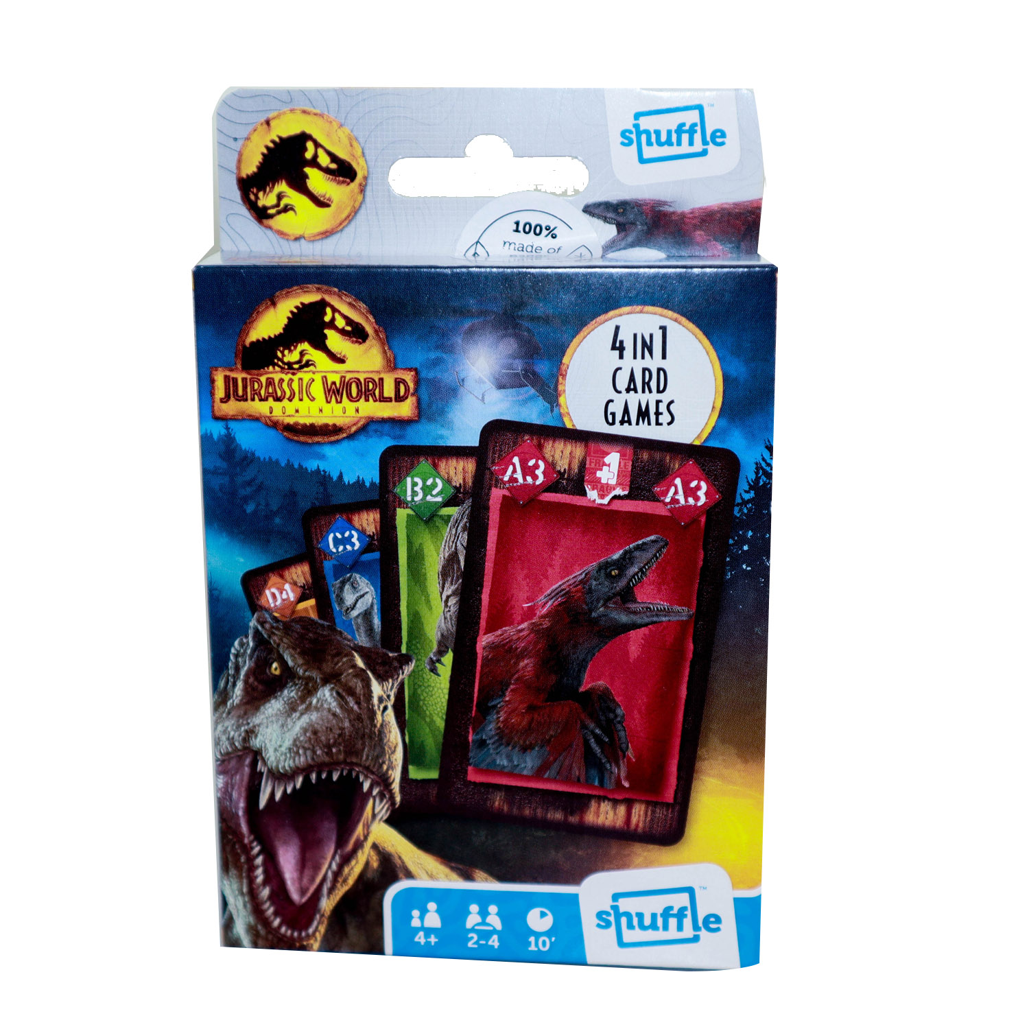 Top1Toys Shuffle 4-in-1 Jurassic World - Kaartspel