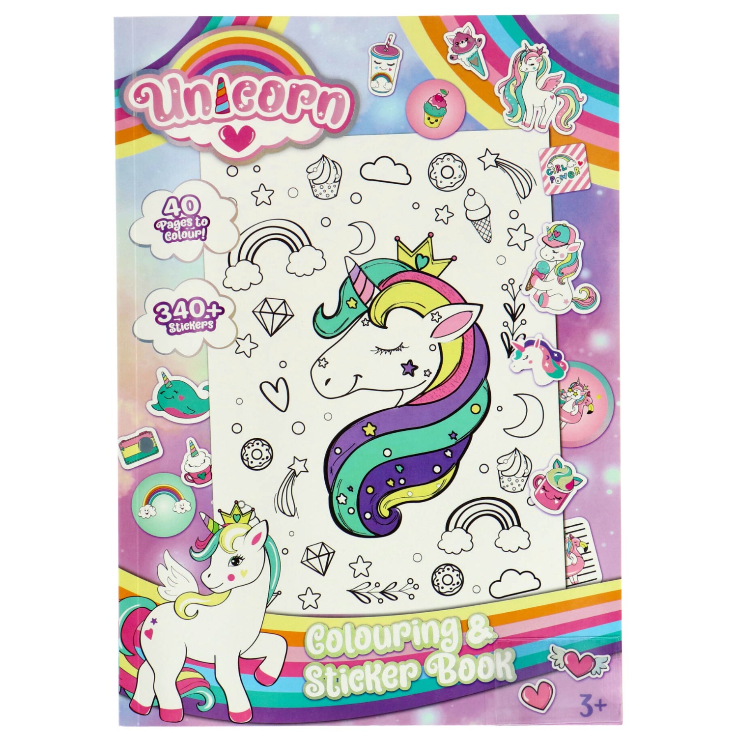 Top1Toys Kleur En Stickerboek Unicorn