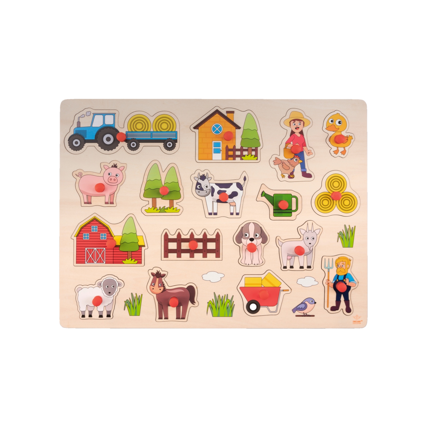 Top1Toys Puzzelplank groot boerderij 40 x 30 cm