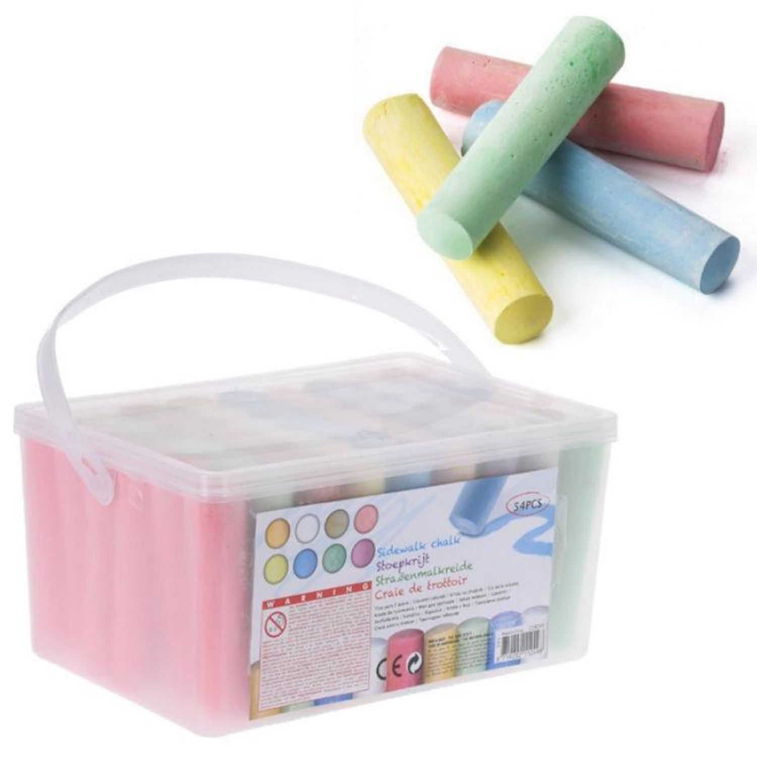 Top1Toys Stoepkrijt jumbo 54 stuks