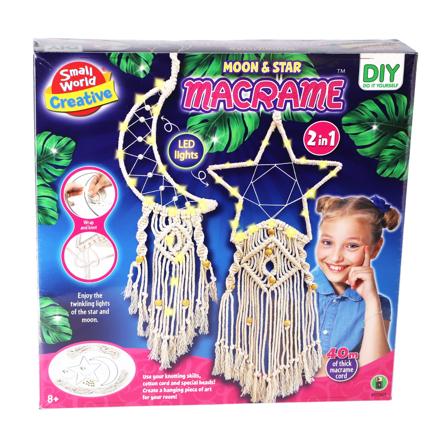 Top1Toys Macrame maan en ster met licht