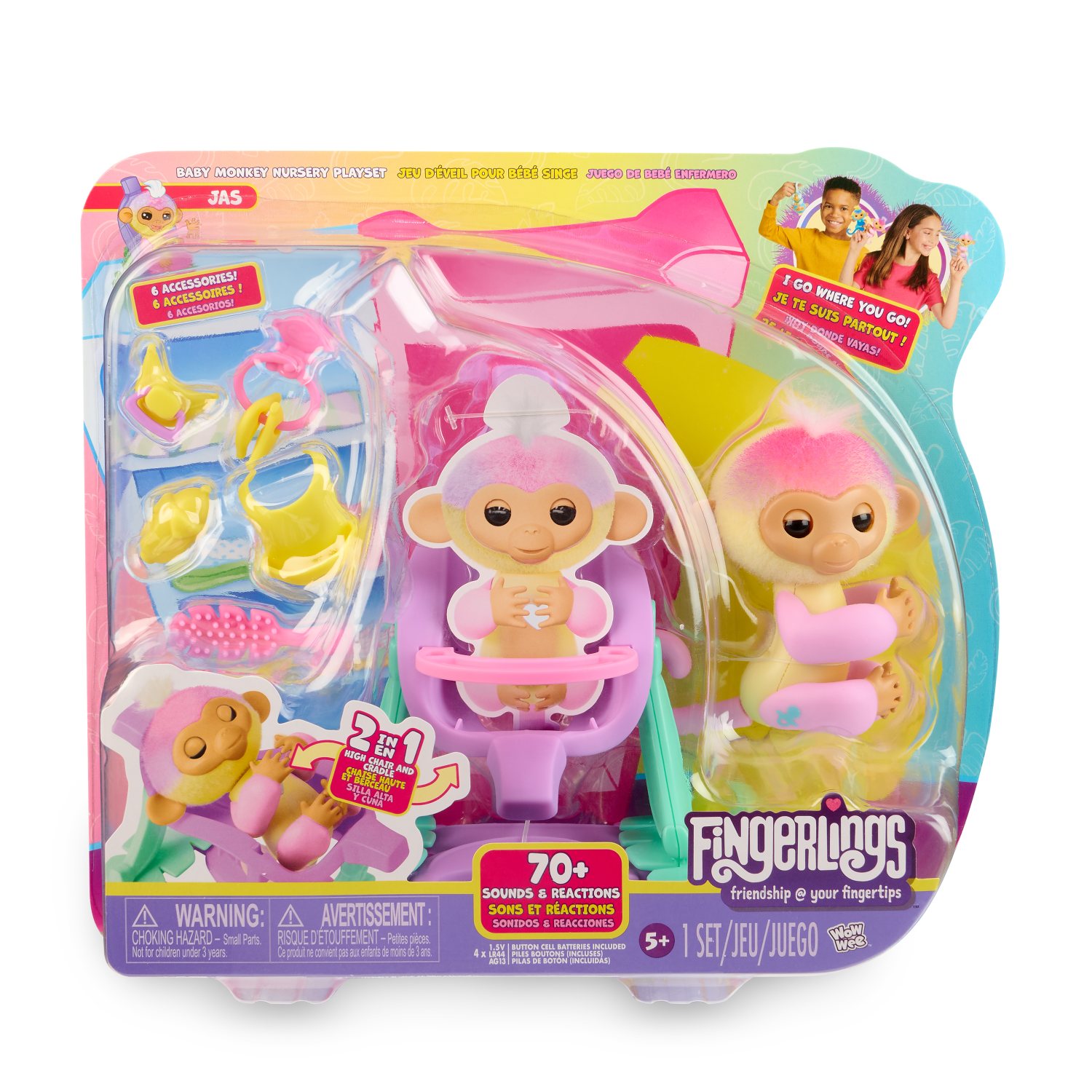 Top1Toys Top1Toys Fingerlings 2.0 deluxe speelset Posie - roze